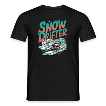 Luge Neige Luge Sport d’hiver Winter Outdood - T-shirt homme - noir - Devant - AI Model Male 178 light (178cm)