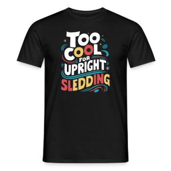 Luge Neige Luge Sport d’hiver Winter Outdood - T-shirt homme - noir - Devant - AI Model Male 178 light (178cm)