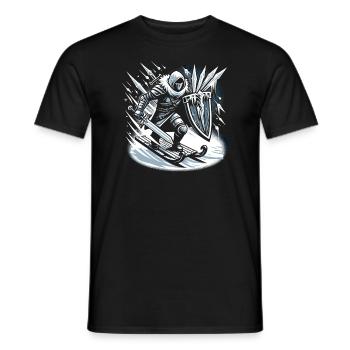 Luge Neige Luge Sport d’hiver Winter Outdood - T-shirt homme - noir - Devant - AI Model Male 178 light (178cm)