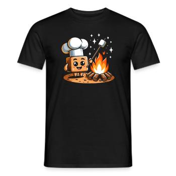 Scout Camping Outdoor Lagerfeuer Wandern - Männer T-Shirt - Schwarz - Vorne - AI Model Male 178 light (178cm)