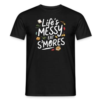 Scout Camping Outdoor Lagerfeuer Wandern - Männer T-Shirt - Schwarz - Vorne - AI Model Male 178 light (178cm)