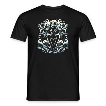 Creepy Sirens, Horror Mermaid, Creepy - Men's T-Shirt - black - Front - AI Model Male 178 light (178cm)