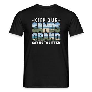 Anti-littering No Environmental Waste Recycle - Men's T-Shirt - black - Front - AI Model Male 178 light (178cm)