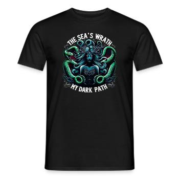Creepy Sirens, Horror Mermaid, Creepy - Men's T-Shirt - black - Front - AI Model Male 178 light (178cm)