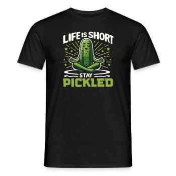 Pickle Lover Funny Pickle Dill Pickle Pickled - Men's T-Shirt - black - Front - AI Model Male 178 light (178cm)