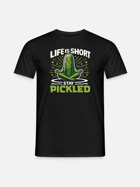 Pickle Lover Funny Pickle Dill Pickle Pickled - Männer T-Shirt - Schwarz