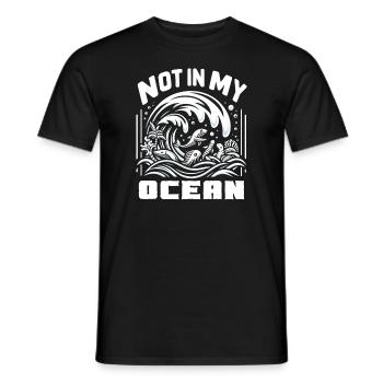 Anti-littering No Environmental Waste Recycle - Men's T-Shirt - black - Front - AI Model Male 178 light (178cm)