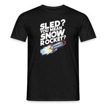 Luge Neige Luge Sport d’hiver Winter Outdood - T-shirt homme - noir - Devant - AI Model Male 178 light (178cm)
