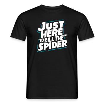 Funny Arachnophobia Awareness, Spider Phobia - Men's T-Shirt - black - Front - AI Model Male 178 light (178cm)