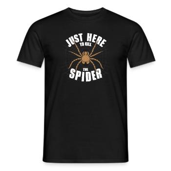 Funny Arachnophobia Awareness, Spider Phobia - Men's T-Shirt - black - Front - AI Model Male 178 light (178cm)