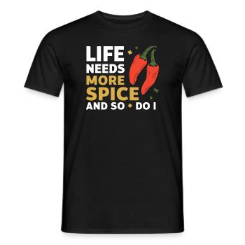 Amateur de cuisine épicée, chef des Chili Peppers - T-shirt homme - noir - Devant - AI Model Male 178 light (178cm)