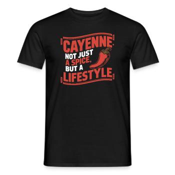 Amateurs de cuisine épicée, Chili Peppers Chef - T-shirt homme - noir - Devant - AI Model Male 178 light (178cm)