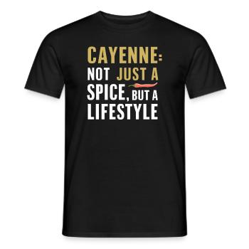 Amateurs de cuisine épicée, Chili Peppers Chef - T-shirt homme - noir - Devant - AI Model Male 178 light (178cm)