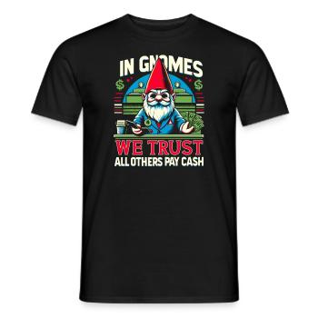 Garden Gnomes Gnome Lover Funny Gnome Gardening - Men's T-Shirt - black - Front - AI Model Male 178 light (178cm)