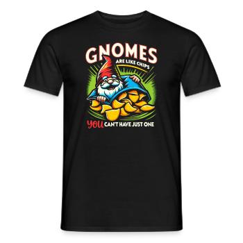 Garden Gnomes Gnome Lover Funny Gnome Gardening - Men's T-Shirt - black - Front - AI Model Male 178 light (178cm)