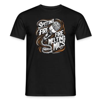 Poetry Slam Writer Poet Literature Slam Poetry Day - Men's T-Shirt - black - Front - AI Model Male 178 light (178cm)