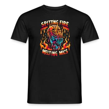 Poetry Slam Writer Poet Literature Slam Poetry Day - Men's T-Shirt - black - Front - AI Model Male 178 light (178cm)