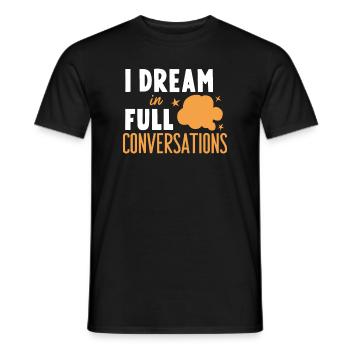 Sprechen Im Schlaf, Somniloquy, Sprechen Im - Männer T-Shirt - Schwarz - Vorne - AI Model Male 178 light (178cm)