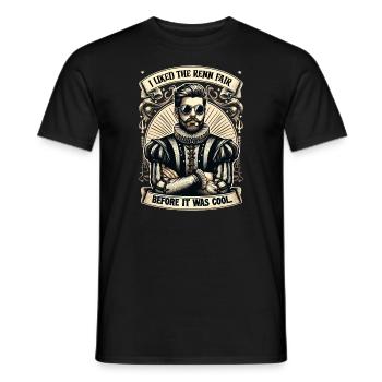 Renaissance Fête foraine tenue médiévale - T-shirt homme - noir - Devant - AI Model Male 178 light (178cm)