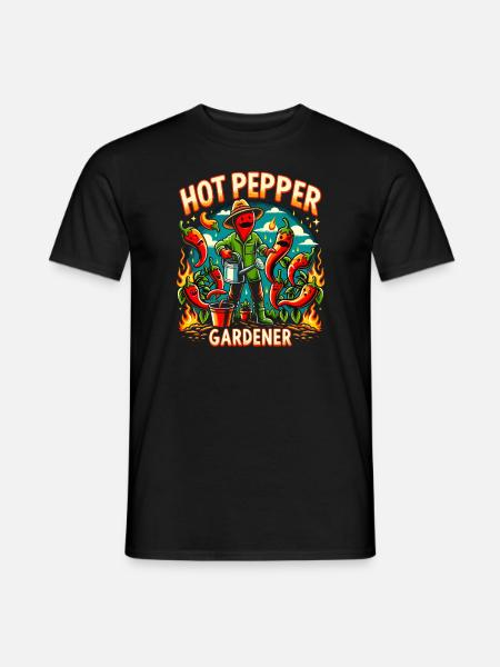 Elskere af krydret mad, Chili Peppers Chef - Mænd T-shirt - sort