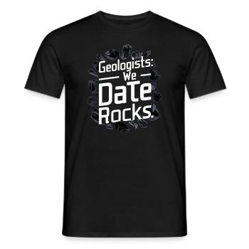 Geologie-steinjagd Achat-jäger-steinsammeln - Männer T-Shirt - Schwarz - Vorne - AI Model Male 178 light (178cm)