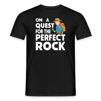 Geologie-steinjagd Achat-jäger-steinsammeln - Männer T-Shirt - Schwarz - Vorne - AI Model Male 178 light (178cm)