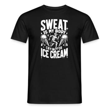 Bodybuilding, Powerlifting, Weightlifting, Fitness - Men's T-Shirt - black - Front - AI Model Male 178 light (178cm)