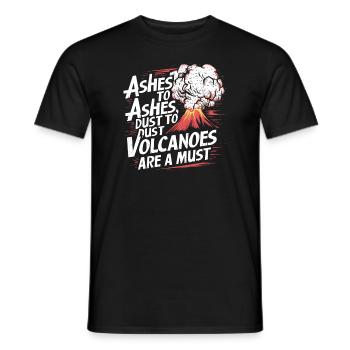 Drôle de volcan lave géologie roche chasse géologue - T-shirt homme - noir - Devant - AI Model Male 178 light (178cm)