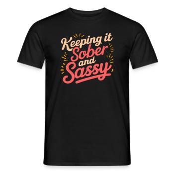 Genesung Nach Alkoholabhängigkeit Nüchternheit Aa - Männer T-Shirt - Schwarz - Vorne - AI Model Male 178 light (178cm)