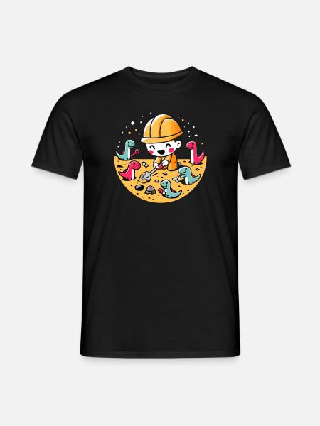 Fossil hunter Fossil hunting Paleontologist - Men's T-Shirt - black