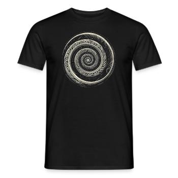 Pétroglyphe Art rupestre ancien Rock dessin indien - T-shirt homme - noir - Devant - AI Model Male 178 light (178cm)