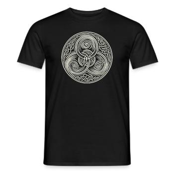 Pétroglyphe Art rupestre ancien Rock dessin indien - T-shirt homme - noir - Devant - AI Model Male 178 light (178cm)