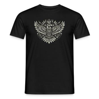 Pétroglyphe Art rupestre ancien Rock dessin indien - T-shirt homme - noir - Devant - AI Model Male 178 light (178cm)