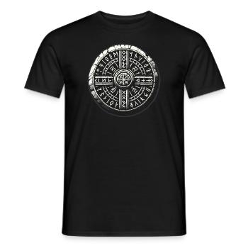Pétroglyphe Art rupestre ancien Rock dessin indien - T-shirt homme - noir - Devant - AI Model Male 178 light (178cm)