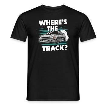 Car drift racing, racing car motorsport drift - Men's T-Shirt - black - Front - AI Model Male 178 light (178cm)