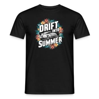 Car drift racing, racing car motorsport drift - Men's T-Shirt - black - Front - AI Model Male 178 light (178cm)