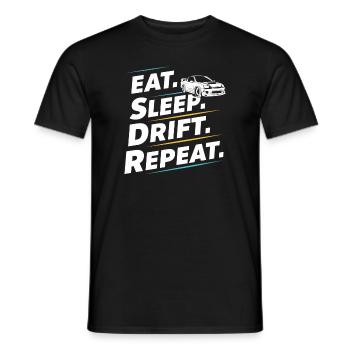 Car drift racing, racing car motorsport drift - Men's T-Shirt - black - Front - AI Model Male 178 light (178cm)