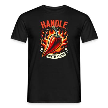 Amateurs de cuisine épicée, Chili Peppers Chef - T-shirt homme - noir - Devant - AI Model Male 178 light (178cm)