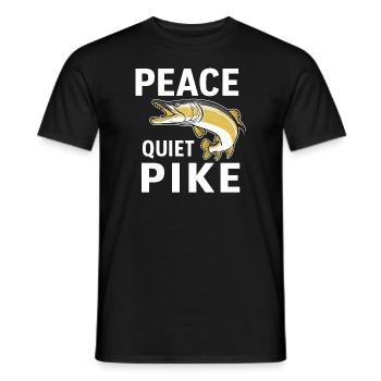Northern Pike Fisherman Pike Fishing Rod Pike Fish - Men's T-Shirt - black - Front - AI Model Male 178 light (178cm)