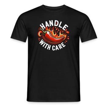 Amateurs de cuisine épicée, Chili Peppers Chef - T-shirt homme - noir - Devant - AI Model Male 178 light (178cm)