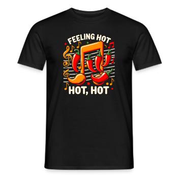 Amateurs de cuisine épicée, Chili Peppers Chef - T-shirt homme - noir - Devant - AI Model Male 178 light (178cm)