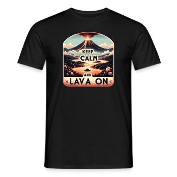Drôle de volcan lave géologie roche chasse géologue - T-shirt homme - noir - Devant - AI Model Male 178 light (178cm)