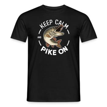Northern Pike Fisherman Pike Fishing Rod Pike Fish - Men's T-Shirt - black - Front - AI Model Male 178 light (178cm)