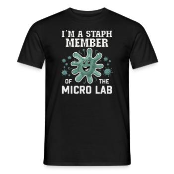 Microbiologist Microbiology Lab Staph Biology - Männer T-Shirt - Schwarz - Vorne - AI Model Male 178 light (178cm)