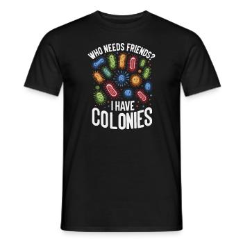 Microbiologiste Microbiologie Laboratoire Biologie des staphylocoques - T-shirt homme - noir - Devant - AI Model Male 178 light (178cm)