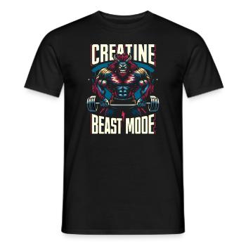 Bodybuilding, Powerlifting, Weightlifting, Fitness - Men's T-Shirt - black - Front - AI Model Male 178 light (178cm)