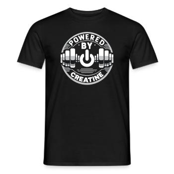 Musculation, Powerlifting, Haltération, Fitness - T-shirt homme - noir - Devant - AI Model Male 178 light (178cm)