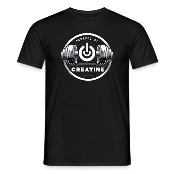 Bodybuilding, Powerlifting, Weightlifting, Fitness - Men's T-Shirt - black - Front - AI Model Male 178 light (178cm)
