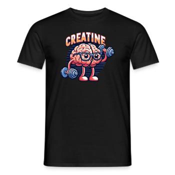 Bodybuilding, Powerlifting, Weightlifting, Fitness - Men's T-Shirt - black - Front - AI Model Male 178 light (178cm)