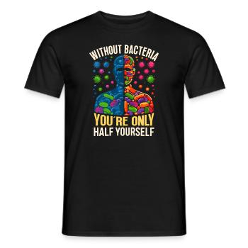 Microbiologiste Microbiologie Laboratoire Biologie des staphylocoques - T-shirt homme - noir - Devant - AI Model Male 178 light (178cm)